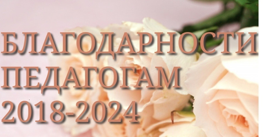 Благодарности педагогам Благодарности педагогам.